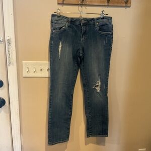 Cut From the Kloth Celine Blue Jeans with Distressed Details